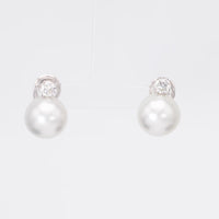 South Sea Pearl Diamond Gold Earrings