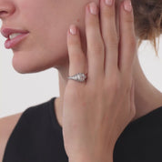 Art Deco GIA 1.21 carat diamond platinum engagement ring