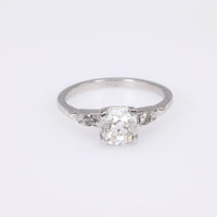 Art Deco GIA 1.32 Carat Old Mine Cut Diamond Platinum Engagement Ring