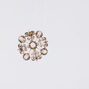 Antique Diamond 14K Rose Gold and Silver Brooch
