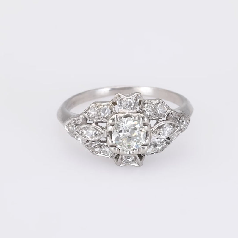 Art Deco Platinum Diamond Ring