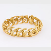 Iconic Tiffany & Co. French 18K yellow gold braided bracelet