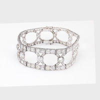 Edwardian 20 Carat Diamond Platinum Bracelet