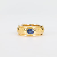 Boucheron sapphire 18k yellow gold solitaire band