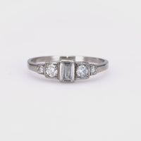 Art Deco Diamond Platinum Engagement Ring