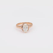 Victorian GIA 1.56 carat old mine cut diamond 10k rose gold engagement ring