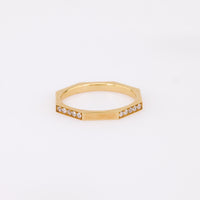 Modern Diamond 18K Yellow Gold Eternity Ring