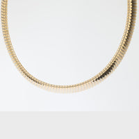 Iconic Bvlgari 18k yellow gold Tubogas necklace