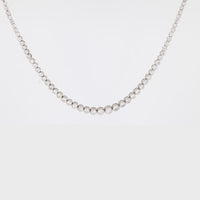 Modern 14.21 Carat Round Brilliant Cut Diamond Platinum Tennis Necklace