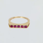 Retro ruby 14k yellow gold ring