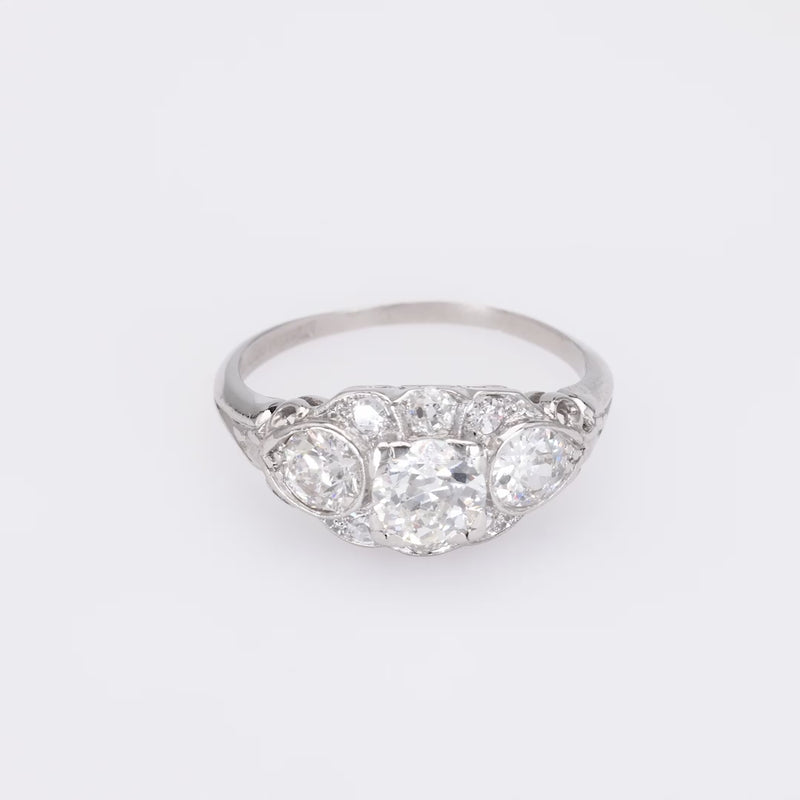 Art Deco Diamond Platinum Ring