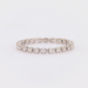 Sweet Mid Century French diamond 18k white gold eternity band