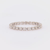 Sweet Mid Century French diamond 18k white gold eternity band