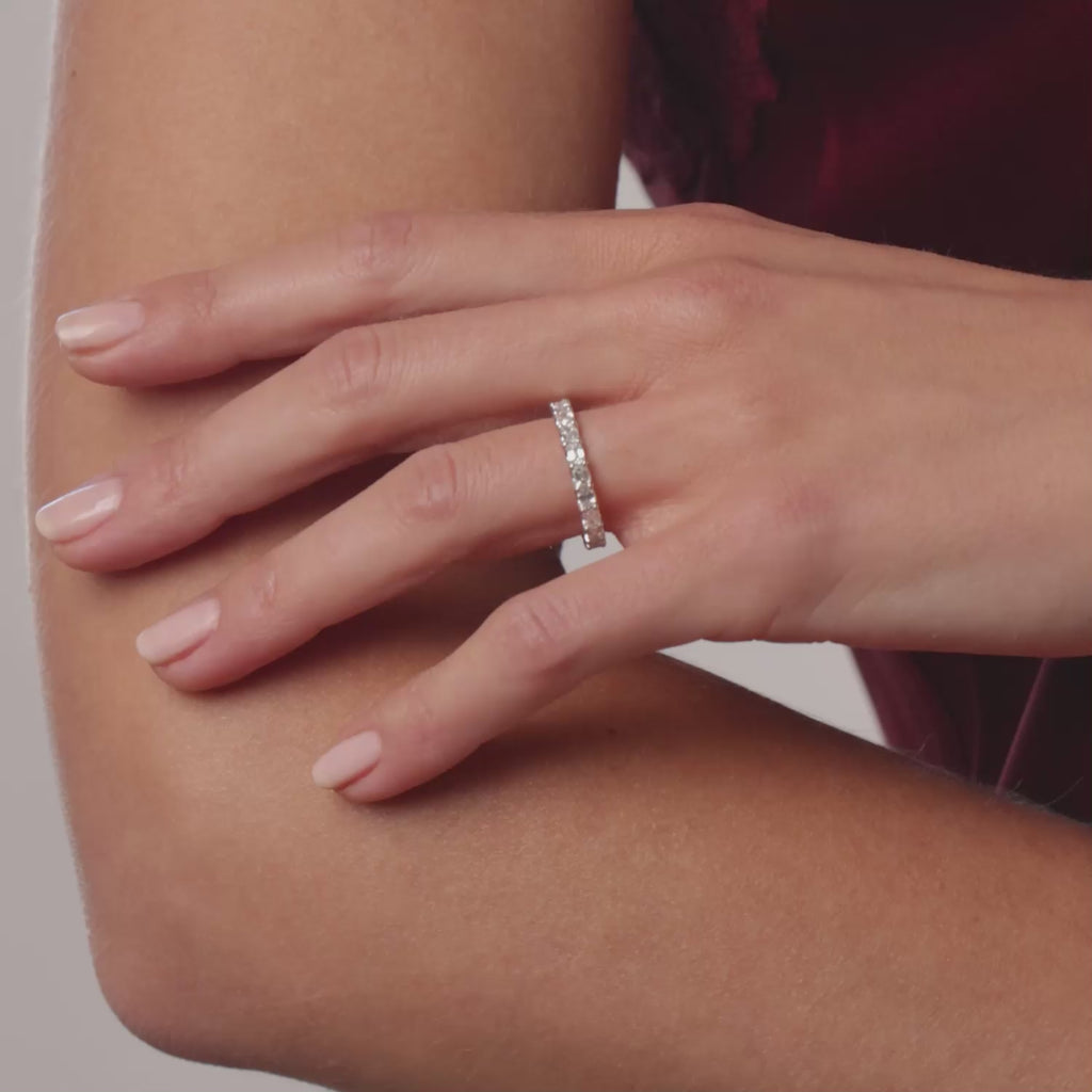 Lugano 2.07 carat diamond 18k white gold eternity band
