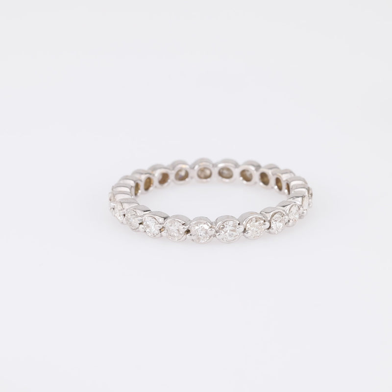 Mid Century Diamond Platinum Circular Eternity Band