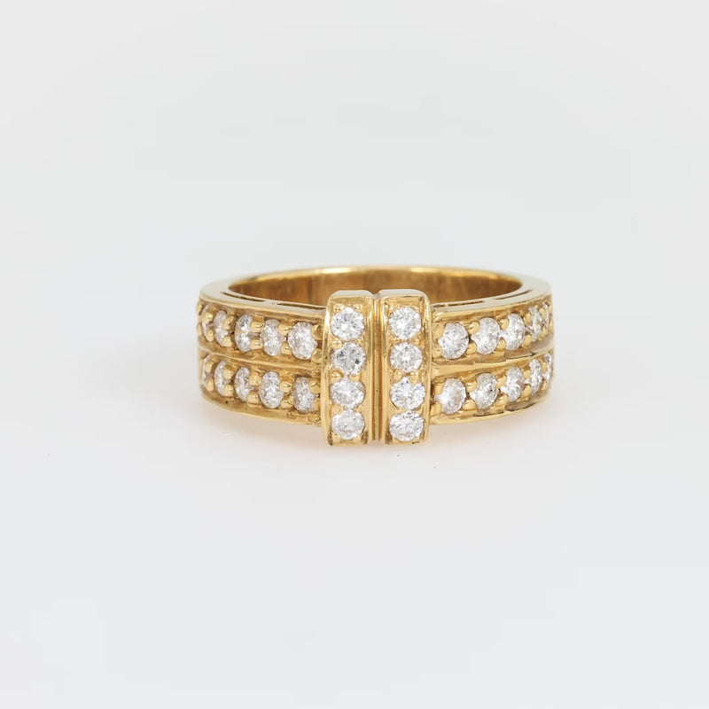 Vintage diamond 18k yellow gold ring