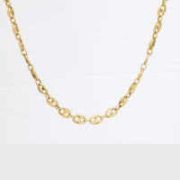 Vintage 18k yellow gold mariners chain necklace