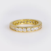 Vintage 18k yellow gold diamond eternity band