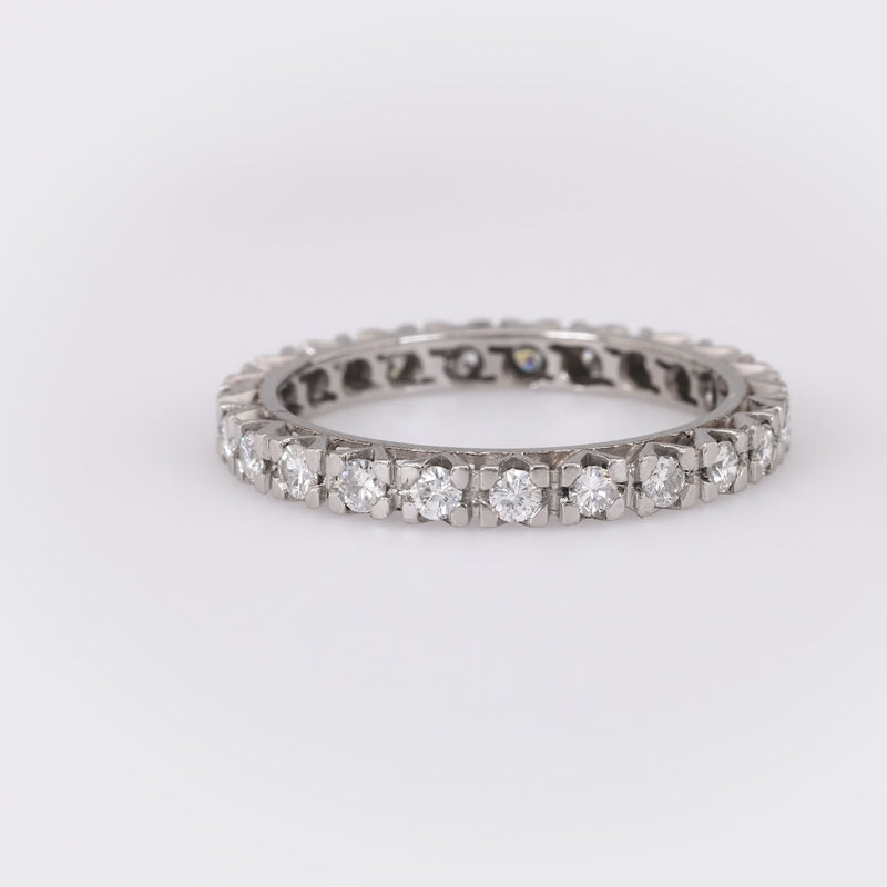 Mid Century Diamond Platinum Eternity Band