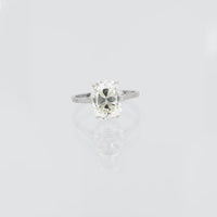 GIA 3.18 carat old mine cut diamond platinum engagement ring
