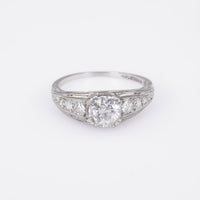 Art Deco Diamond Platinum Engagement Ring