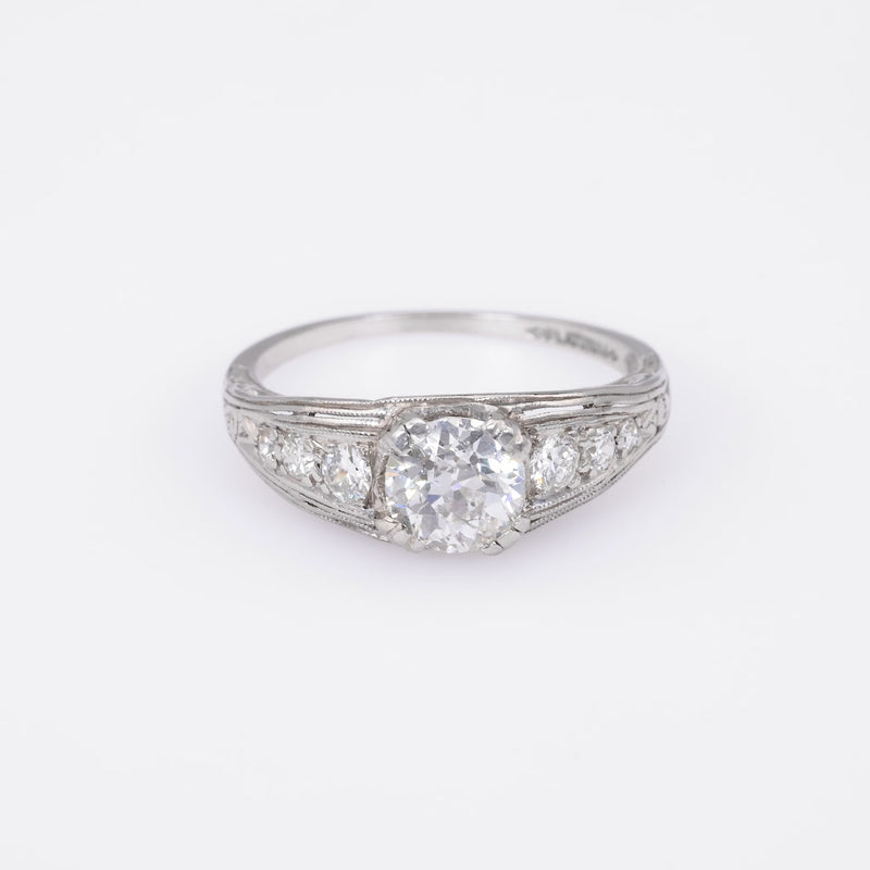 Art Deco Diamond Platinum Engagement Ring