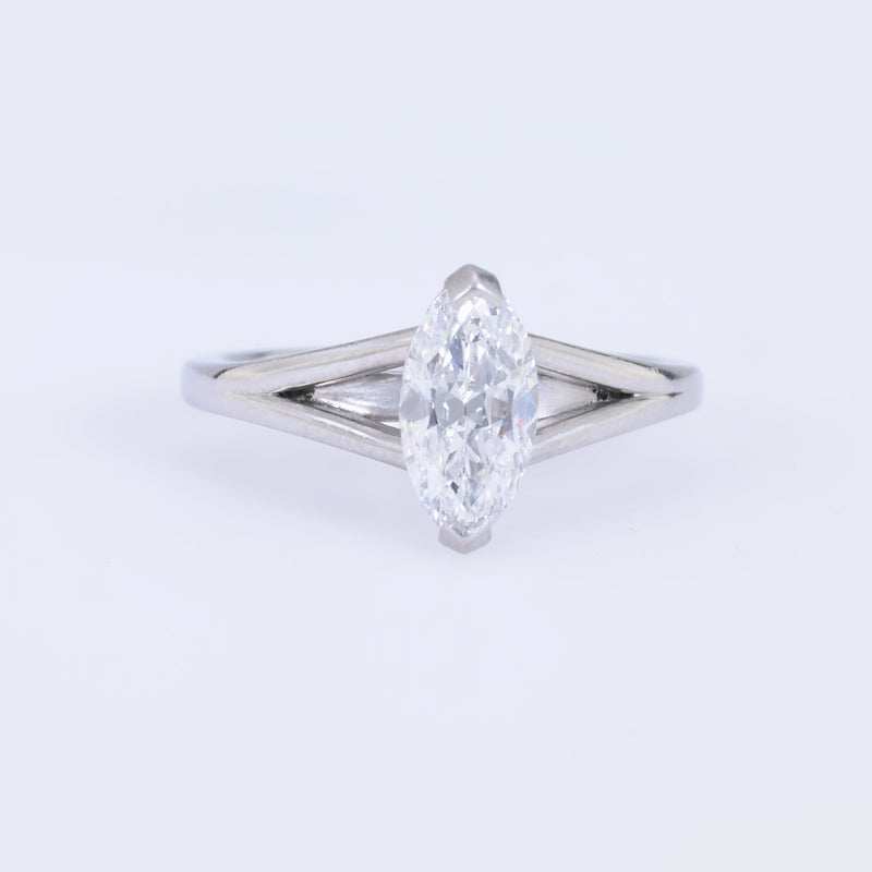 GIA 1.16 carat marquise cut diamond platinum engagement ring