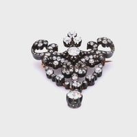 Victorian 11 Carat Diamond Silver Brooch