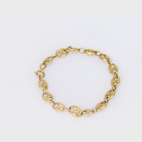 Vintage 18k yellow gold mariners chain bracelet