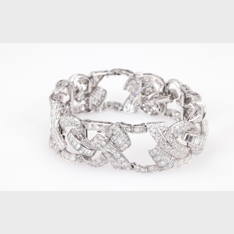 Art Deco Diamond Platinum Bracelet