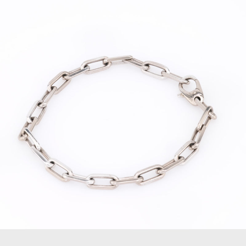 Cartier 18k white gold paperclip bracelet