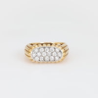 Oscar Heyman diamond 18k yellow gold ring