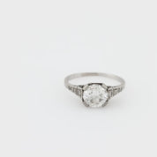 Art Deco GIA 1.07 carat diamond platinum engagement ring