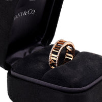 Tiffany & Co. Italy Diamond 18K Rose Gold Open Atlas Ring