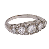 Vintage-Inspired Art Deco Five-Stone Diamond Band | Massaro