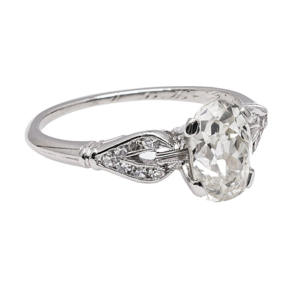 Art Deco 1.20ct Elongated Old Mine Diamond Engagement Ring | Brentford