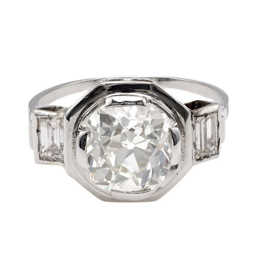 Vintage Octagonal Art Deco 3.68ct Old Mine Cut Diamond Ring | Sartell
