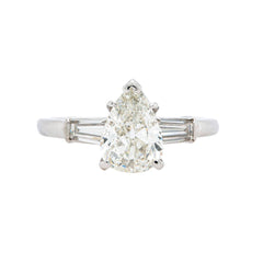Dazzling Mid-Century Pear Diamond Engagement Ring | Belmont Shore
