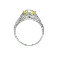 Fabulous Edwardian Ring with Fancy Yellow Old Mine Cut | Scofflaw