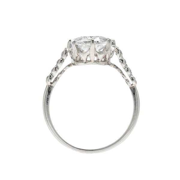 Spectacular Belle Epoch Platinum & Old Mine Cushion Diamond Engagement Ring with French Hallmarks | Bellefield