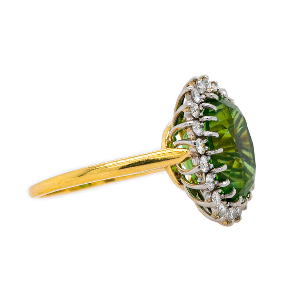 Colorful Mid-Century Peridot and Diamond Ring | Green River at Trumpet & Horn