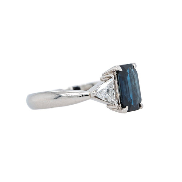 Affordable Modern Three-Stone Sapphire & Diamond Ring | Linden Valley
