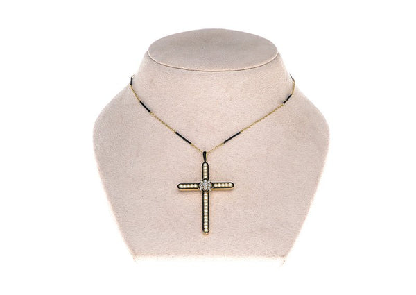 Victorian Cross Pendant & Chain