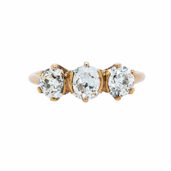 Fab Antique Rosy Victorian Three-Stone Diamond Ring | Ascot Shores