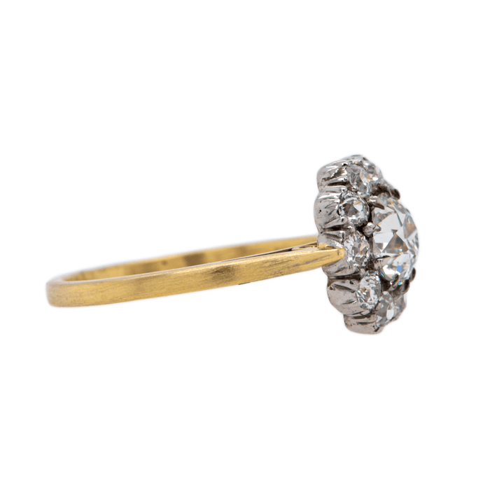 Gorgeous Silver-Topped Victorian Diamond Cluster Ring | Glenville