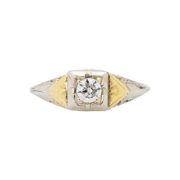 Retro Era Solitaire Vintage Diamond Engagement Ring