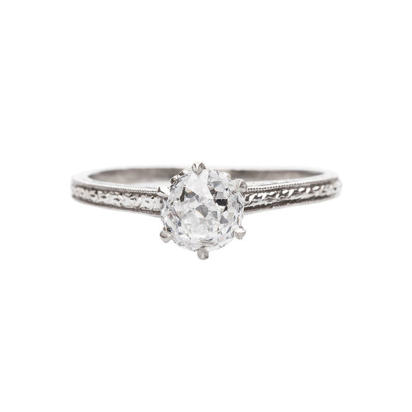 Edwardian Inspired Solitaire Engagement Ring