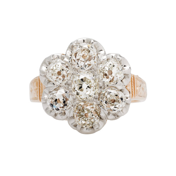 Gorgeous Victorian Era Diamond Cluster Ring | Brook Hill