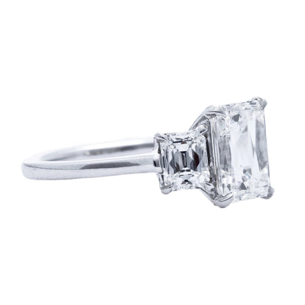 A Fabulous Modern Era Platinum and Diamond Three Stone Ring | Catamount