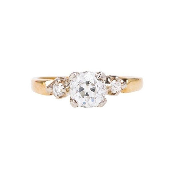 A Pretty Authentic Victorian Era Three Stone Diamond Engagement Ring